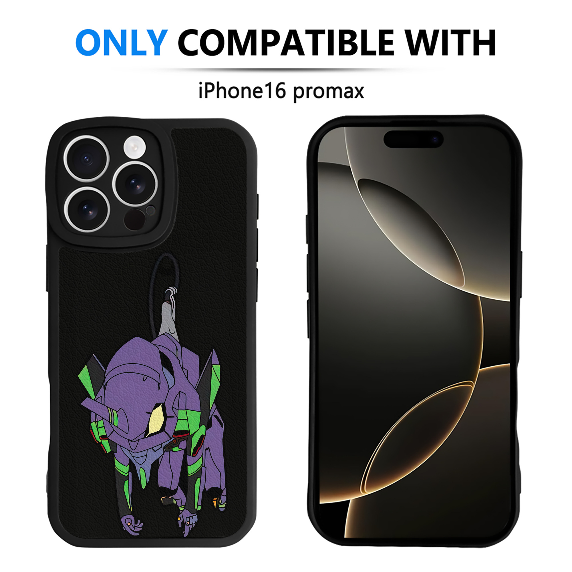 （画像用） EVA 新世紀エヴァンゲリオン 【iPhone 16シリーズ対応】シリコンスマホケース（レザー調） 材質：シリコン